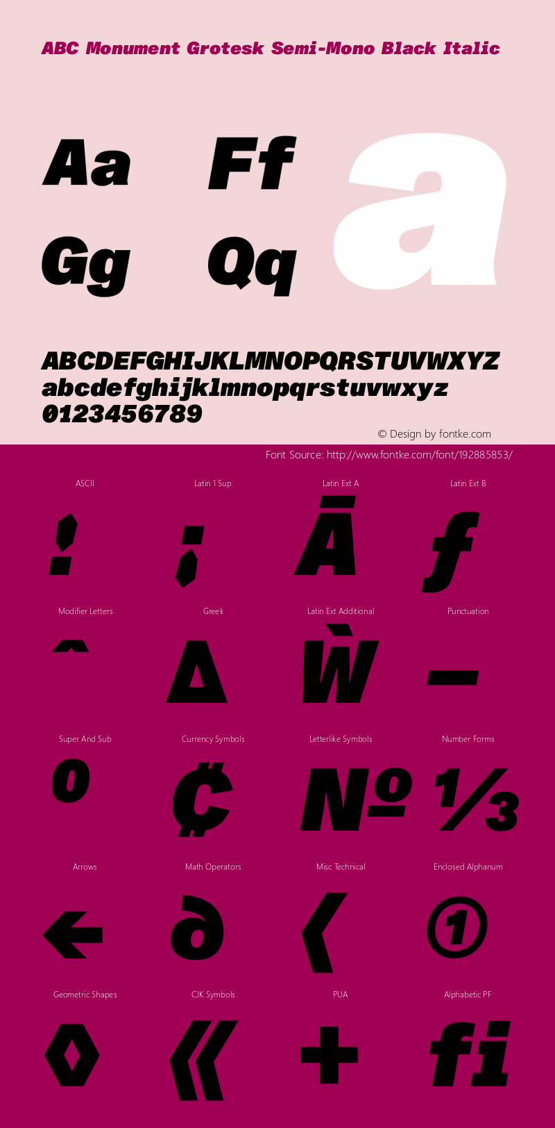 ABC Monument Grotesk Semi-Mono Black Italic Version 2.002 | web-otf图片样张