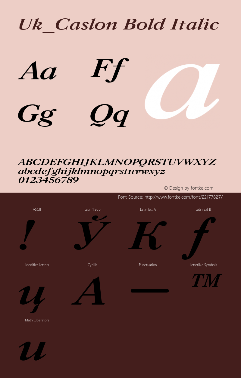 Uk_Caslon Bold Italic 10:10:1966图片样张