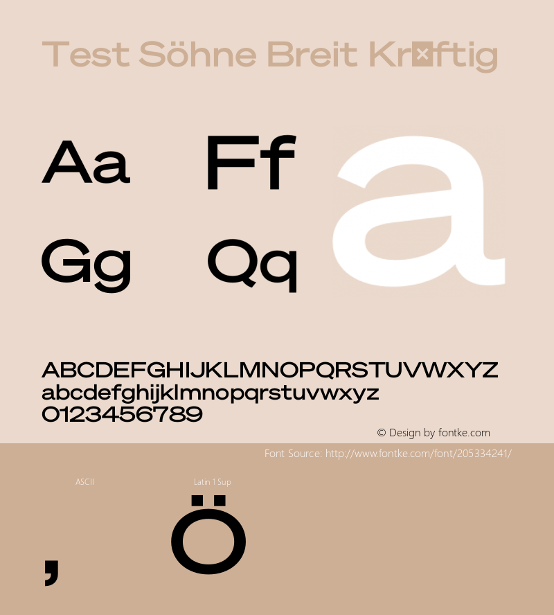 Test Söhne Breit Kräftig Version 1.109;hotconv 1.0.116;makeotfexe 2.5.65601图片样张