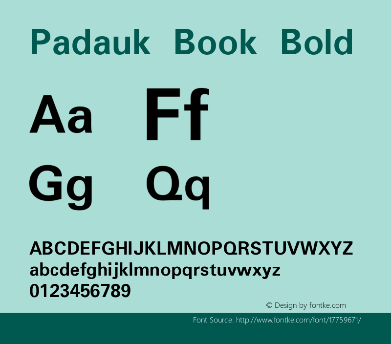 Padauk Book Bold Version 3.001图片样张