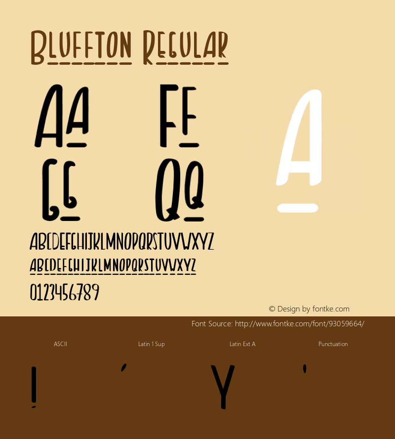 Bluffton Version 1.00;November 26, 2020;FontCreator 13.0.0.2683 64-bit图片样张