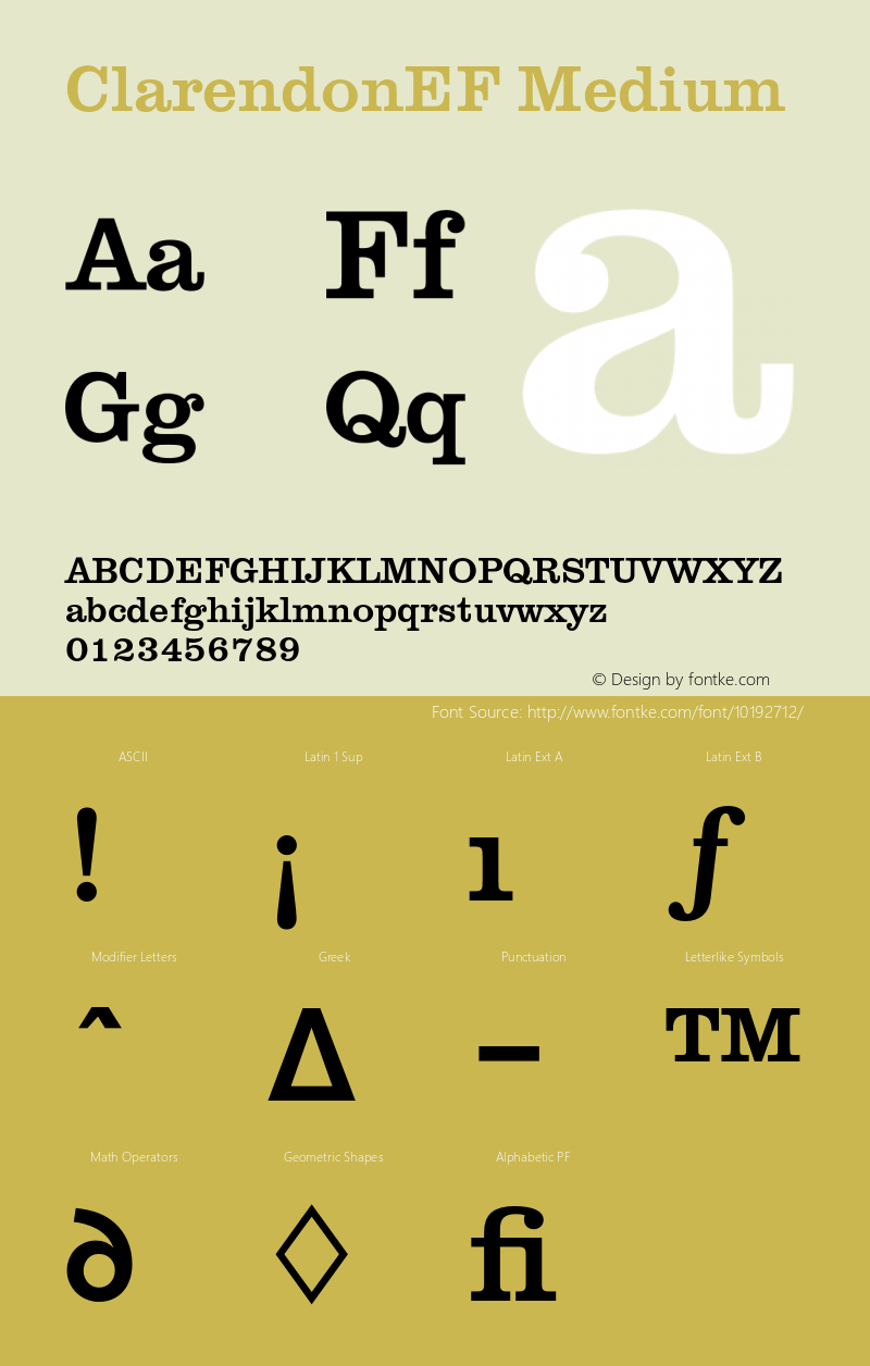 ClarendonEF Medium 001.000图片样张