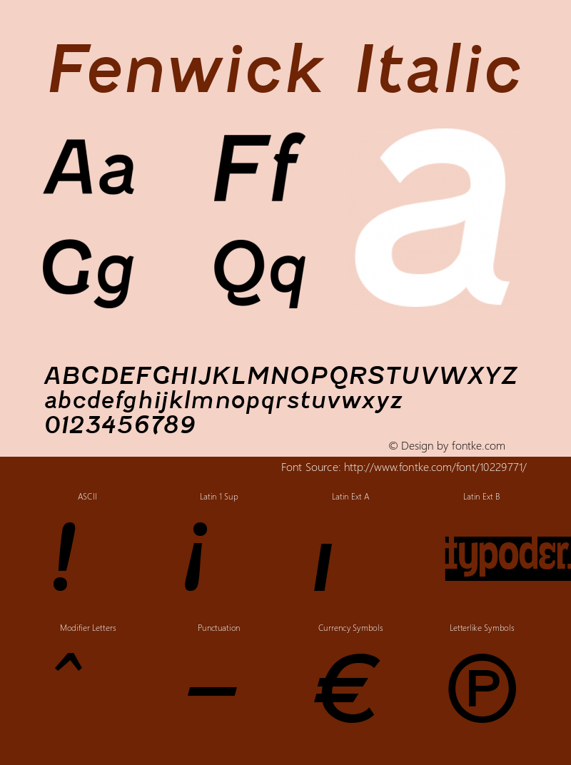 Fenwick Italic Version 3.000图片样张