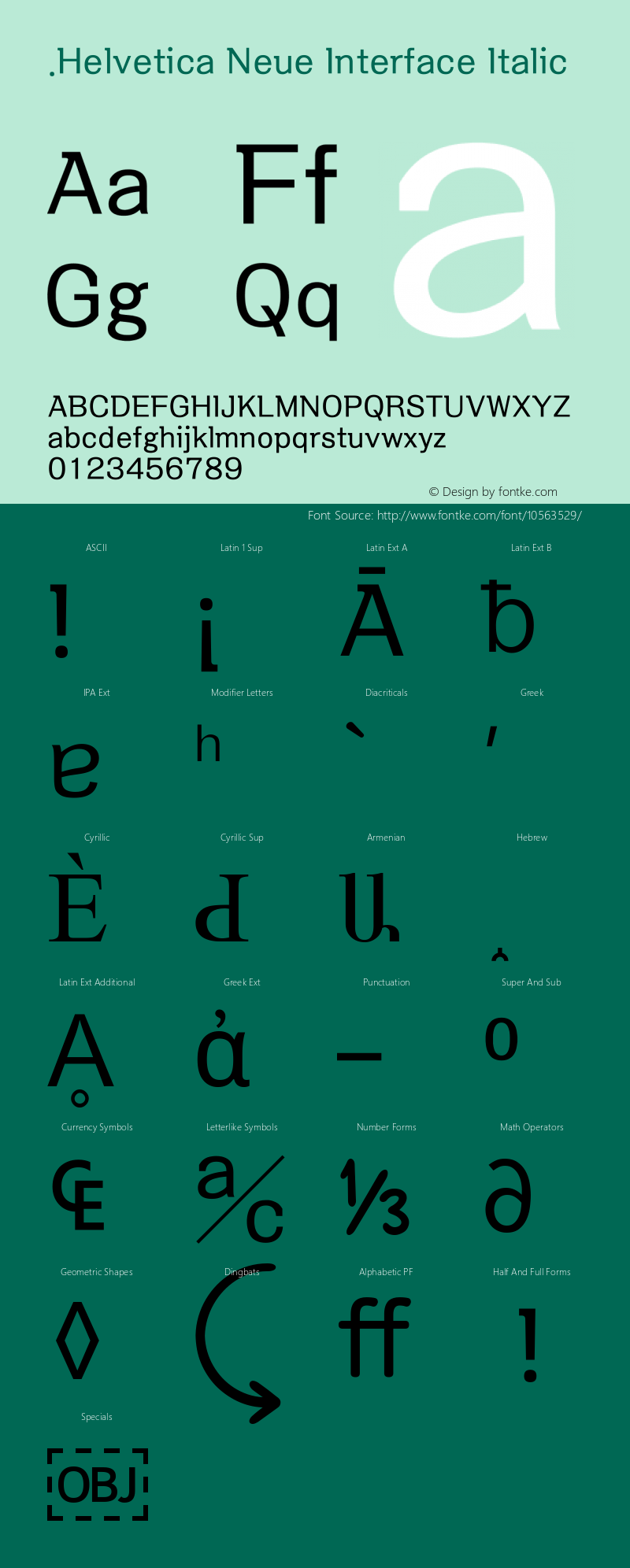 .Helvetica Neue Interface Italic 9.0d61e1图片样张