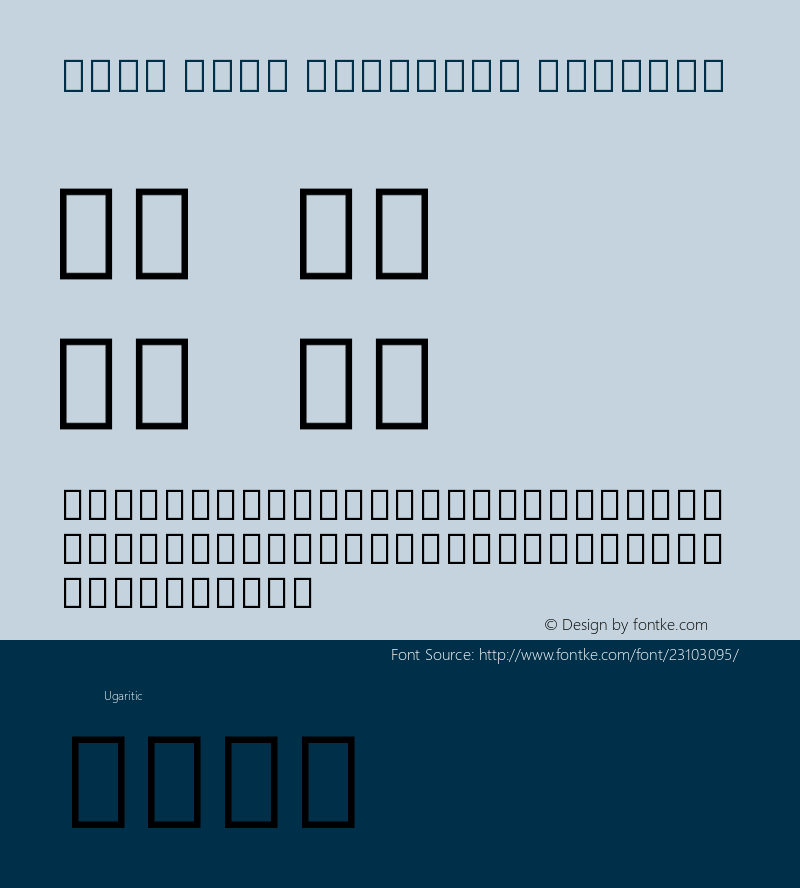 Noto Sans Ugaritic Version 1.900图片样张