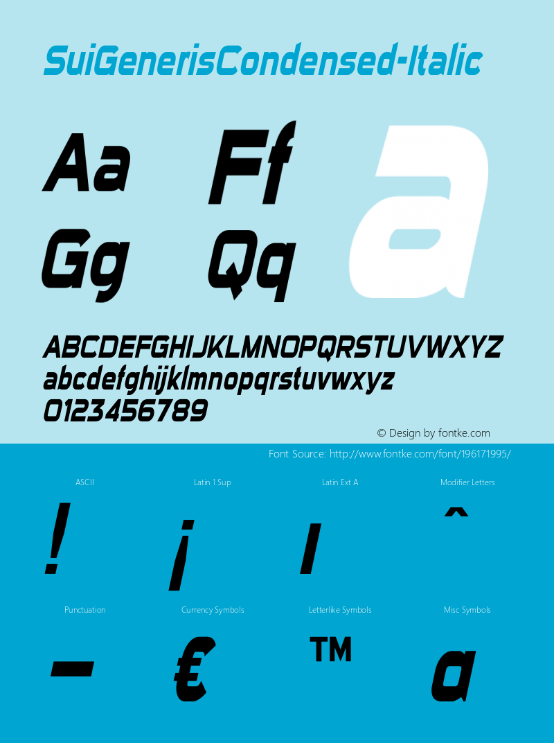 ☞Sui Generis Condensed Italic Version 2.202 2004;com.myfonts.typodermic.sui-generis.cond-italic.wfkit2.3b8D图片样张