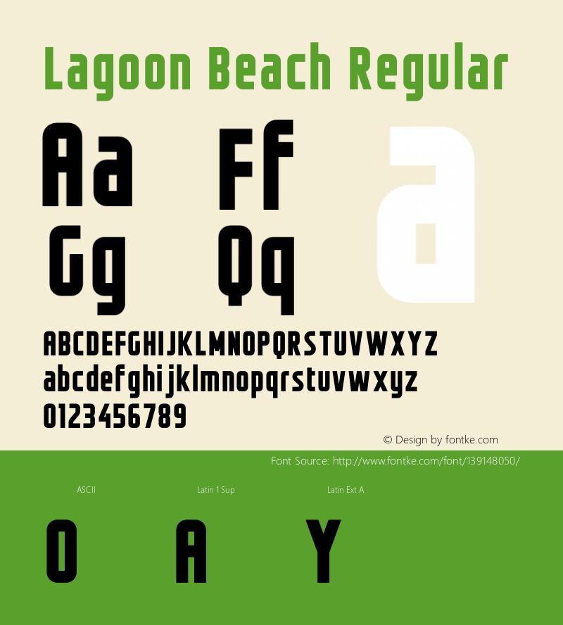 Lagoon Beach Version 1.001;Fontself Maker 3.5.4图片样张