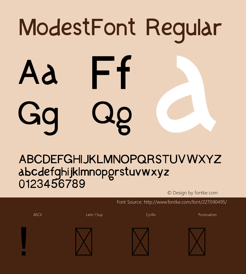 ModestFont Version 1.002;Fontself Maker 3.0.1图片样张