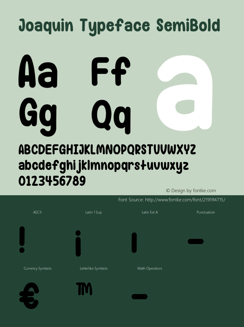 Joaquin Typeface SemiBold Version 1.000图片样张