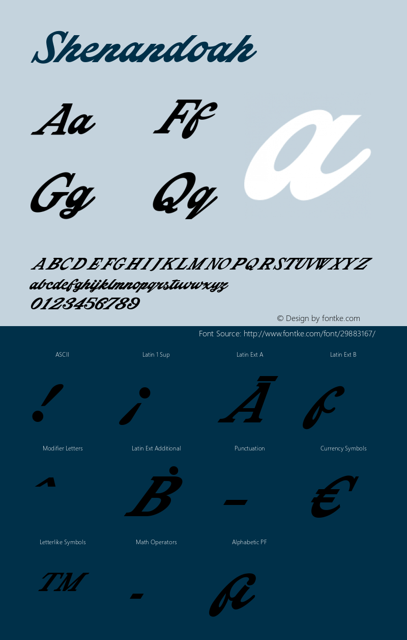 Shenandoah ☞ Version 1.000;com.myfonts.easy.mawns.shenandoah.regular.wfkit2.version.4pNS图片样张