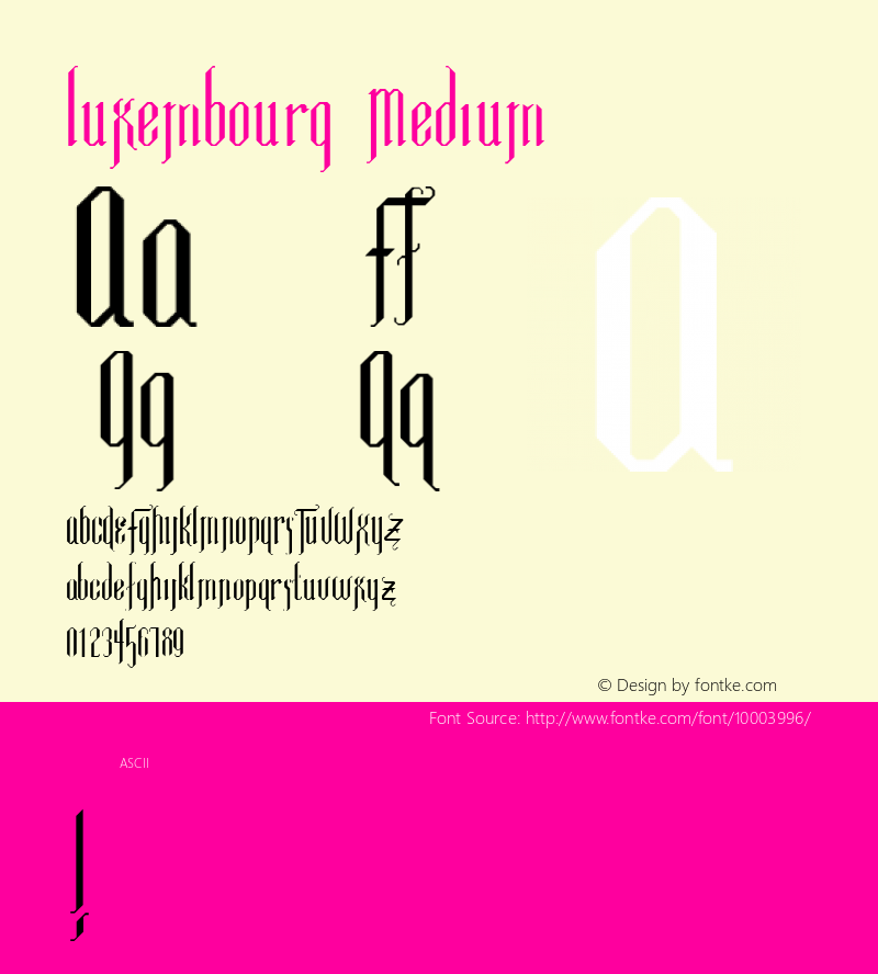 Luxembourg Medium 001.001图片样张