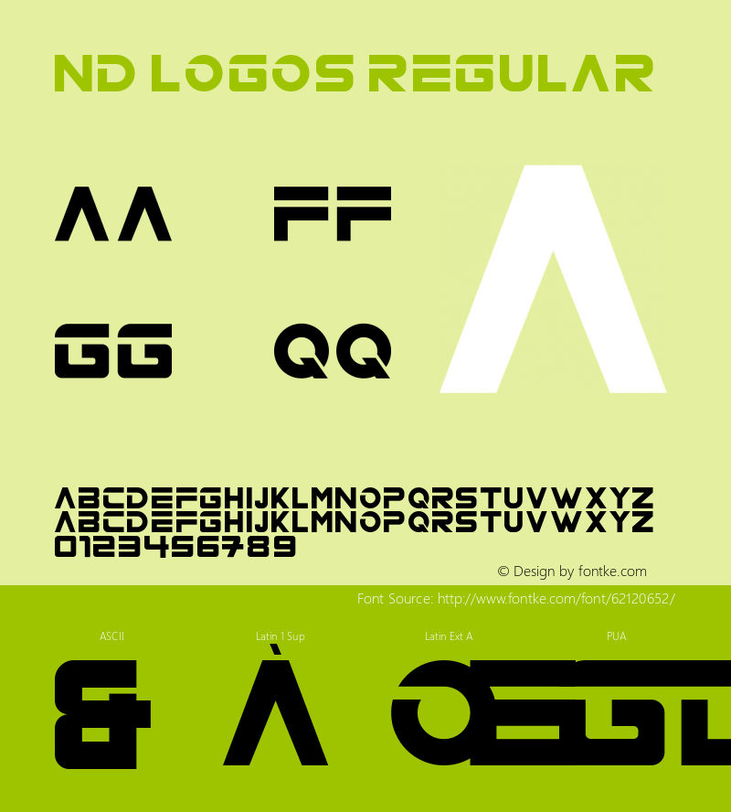 ND LOGOS Version 1.00;March 27, 2020;FontCreator 12.0.0.2525 64-bit图片样张