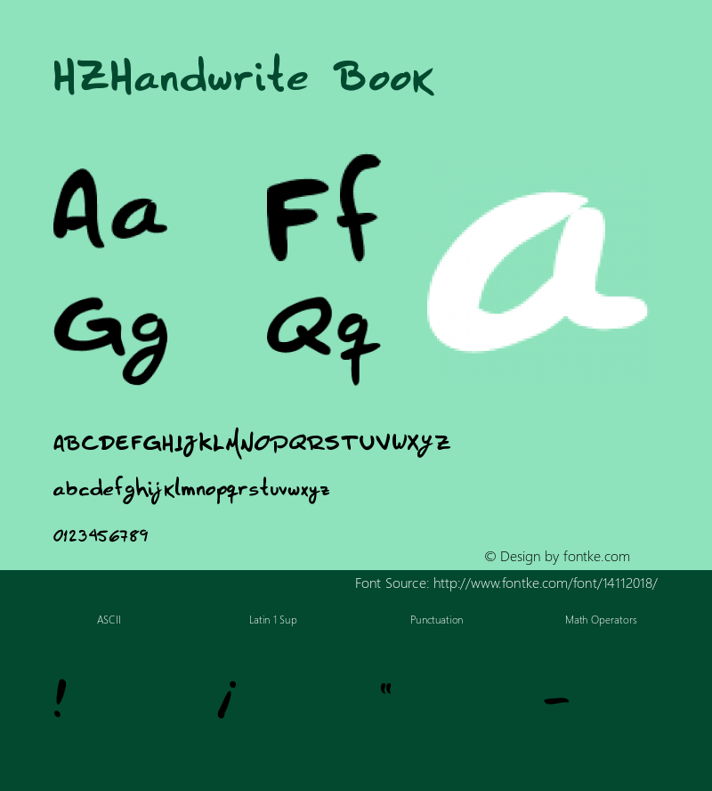 HZHandwrite Book Version 1.000图片样张