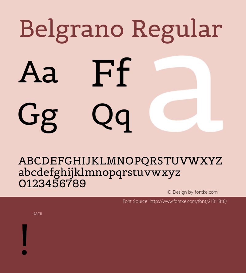 Belgrano Regular 图片样张