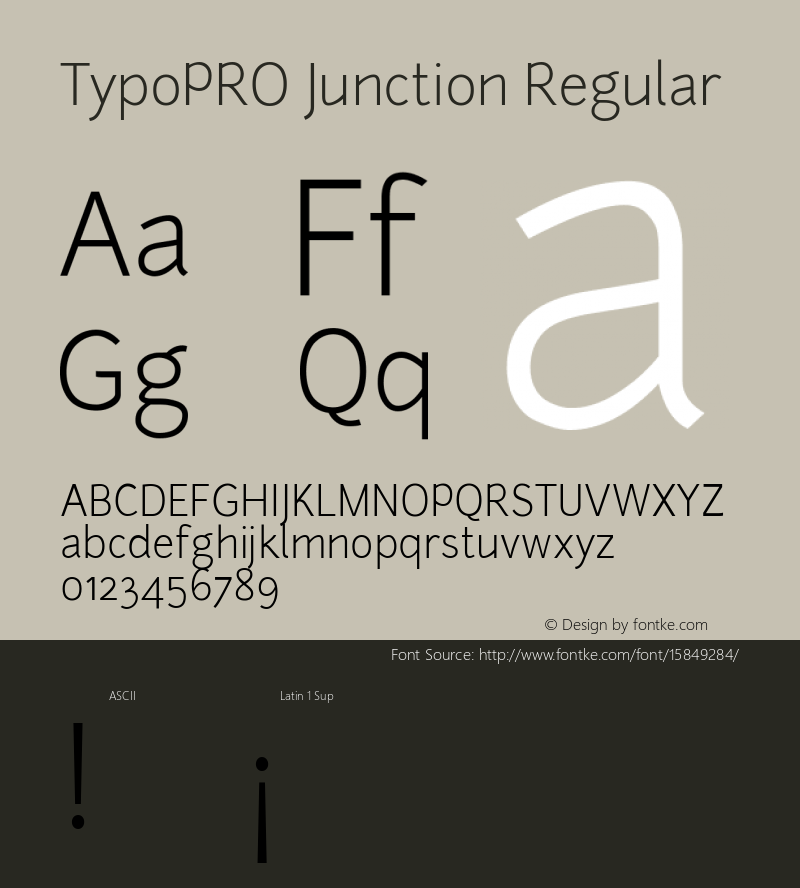 TypoPRO Junction Regular Version 1.002图片样张