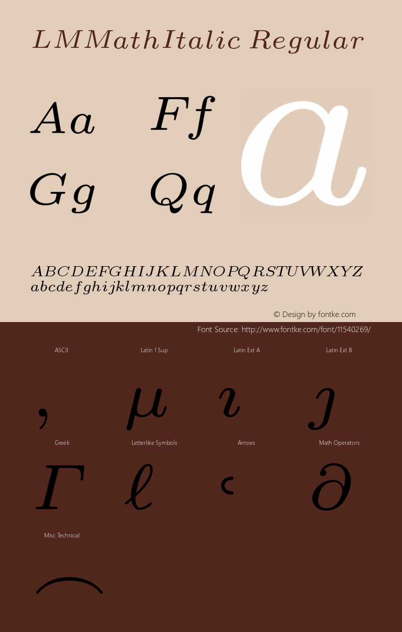 LMMathItalic6 Regular Version 2.003图片样张