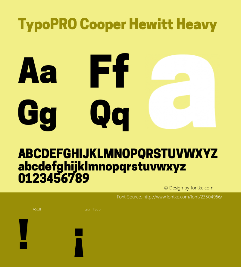 TypoPRO Cooper Hewitt 1.000图片样张