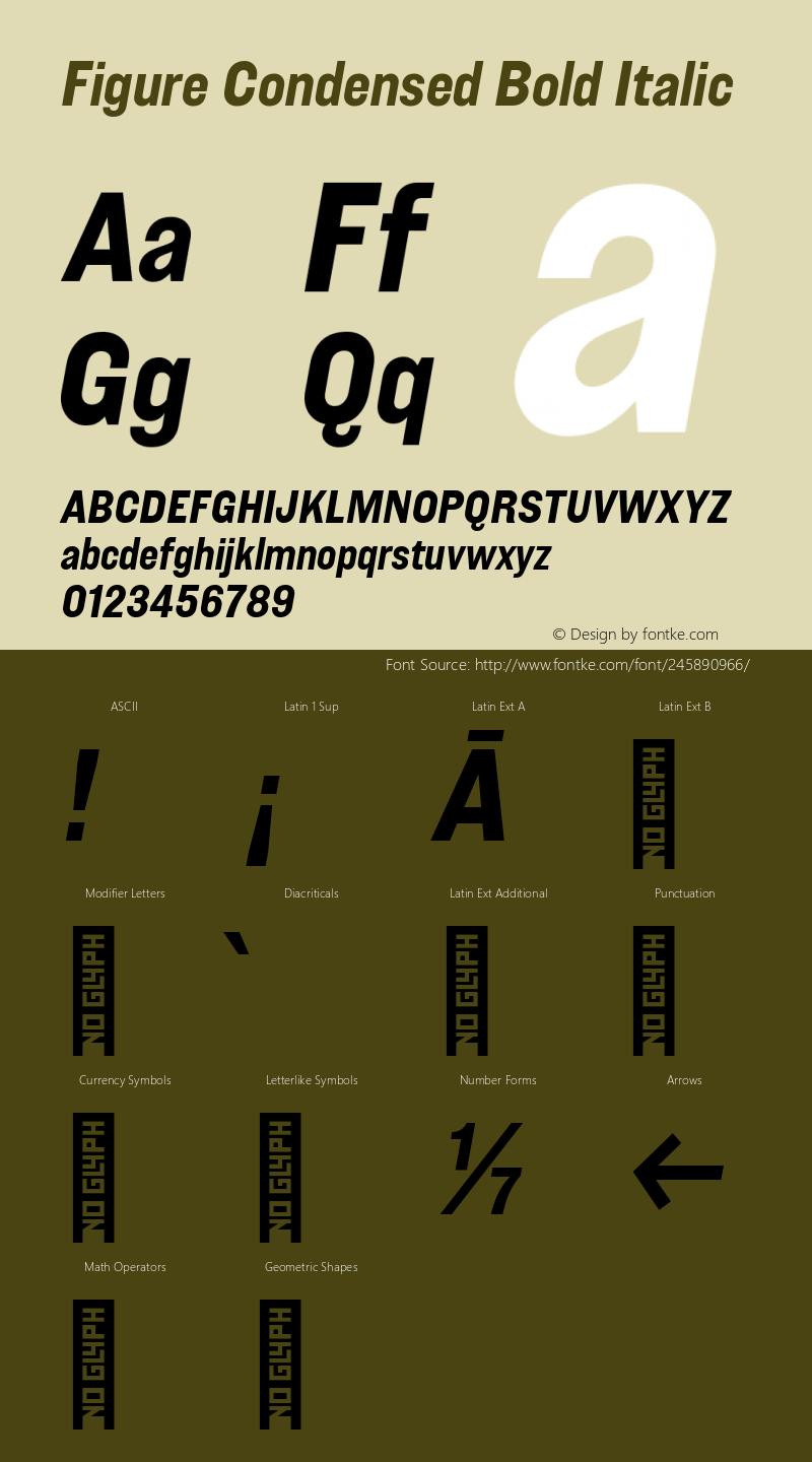 Figure Condensed Bold Italic Version 1.000;ttfautohint (v1.8.2)图片样张