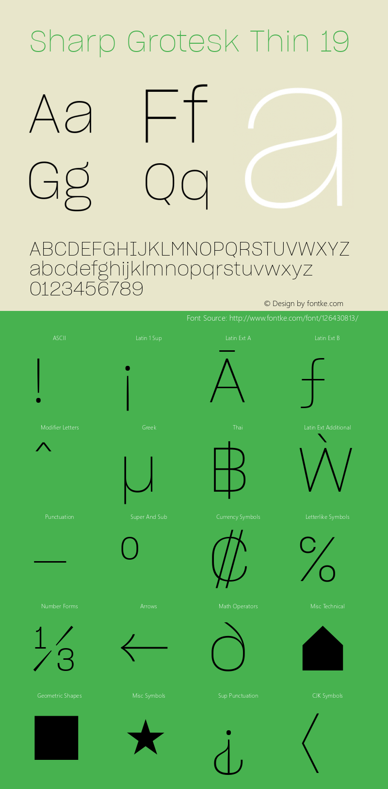 Sharp Grotesk Thin 19 Version 1.003图片样张