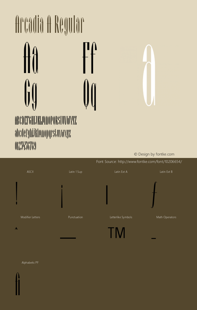 Arcadia A Regular 001.000图片样张
