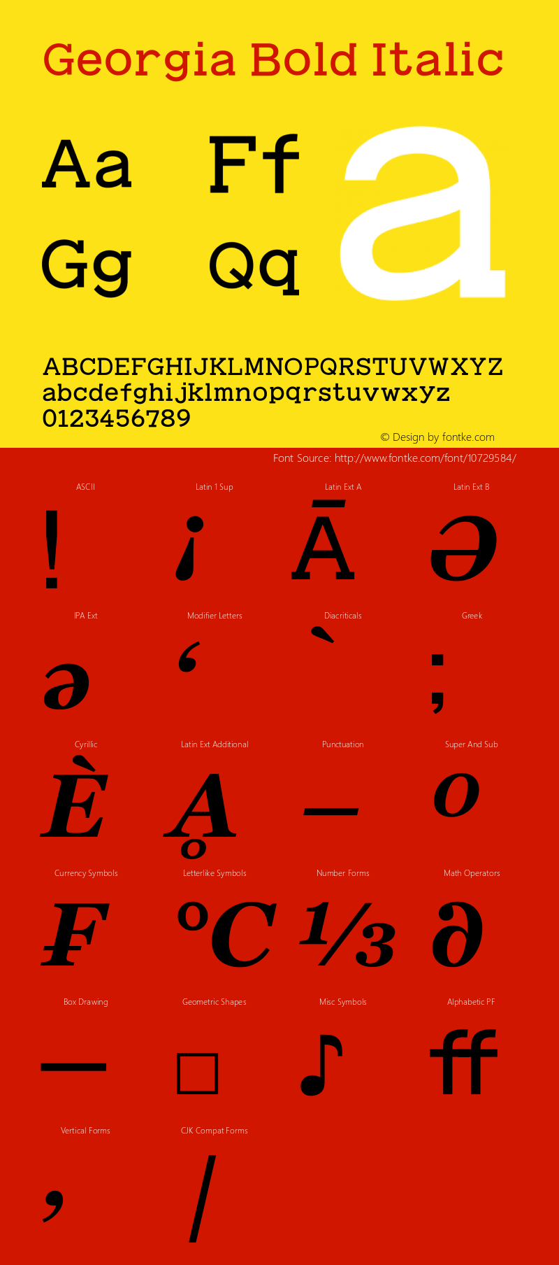 Georgia Bold Italic Version 5.00x-4图片样张