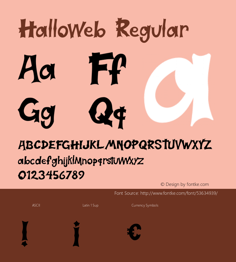 Halloweb Version 1.002;Fontself Maker 3.2.2图片样张