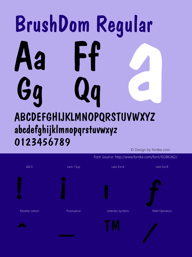 BrushDom Regular Accurate Research Professional Fonts, Copyright (c)1995图片样张