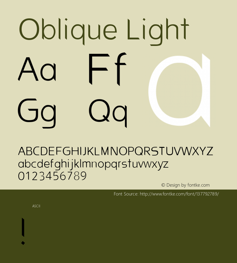 Oblique Light Version 1.000图片样张