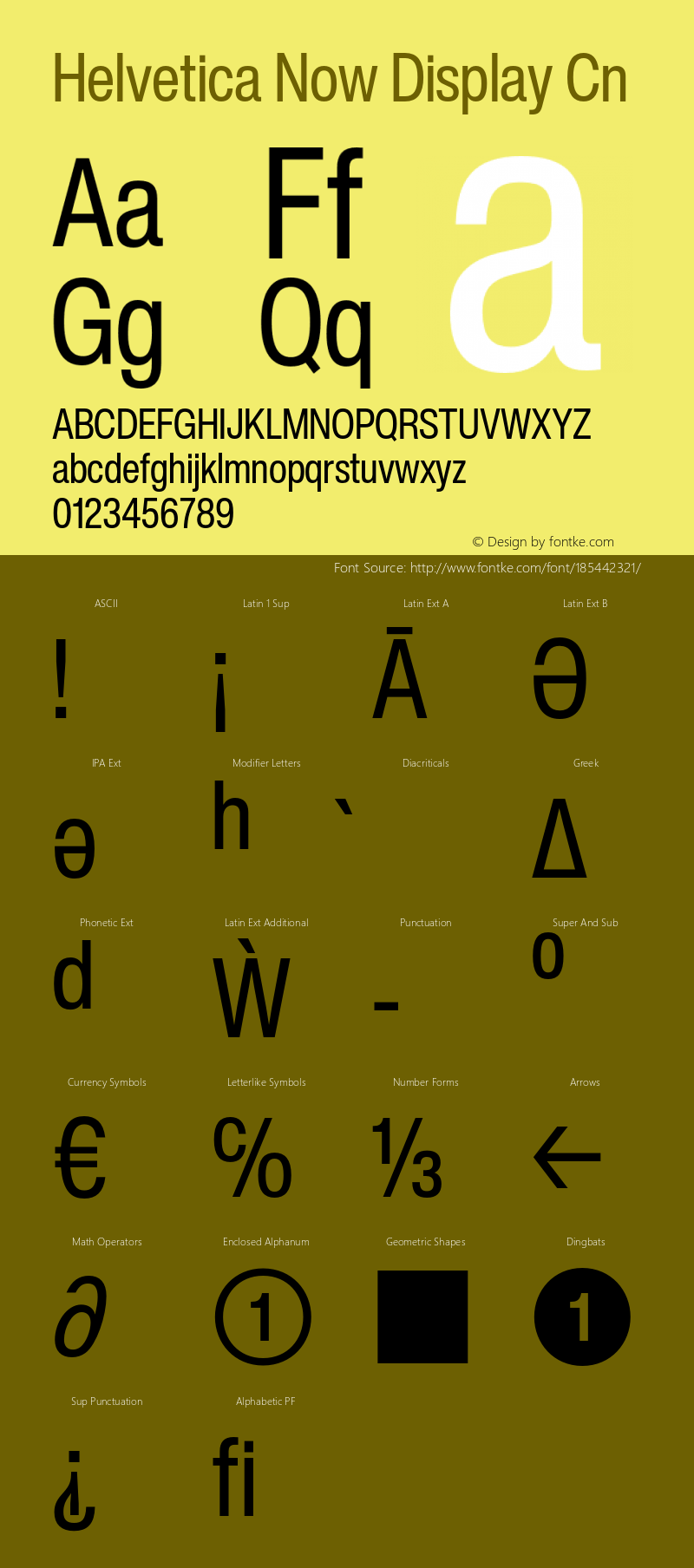 Helvetica Now Display Cn Version 2.00图片样张