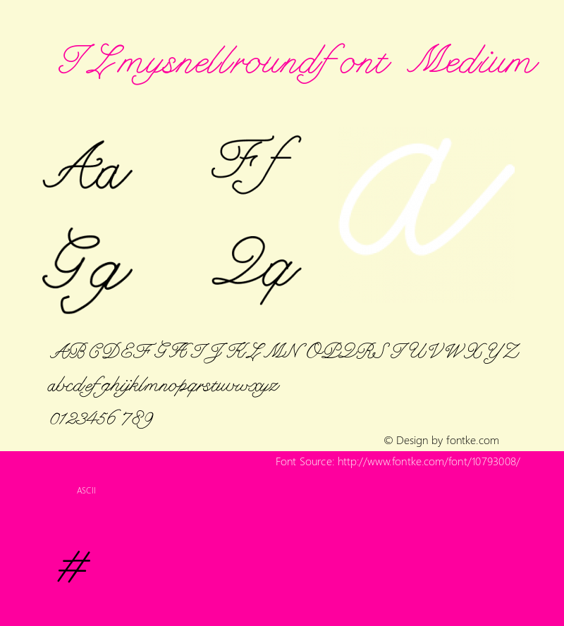 TLmysnellroundfont Medium Version 001.000图片样张