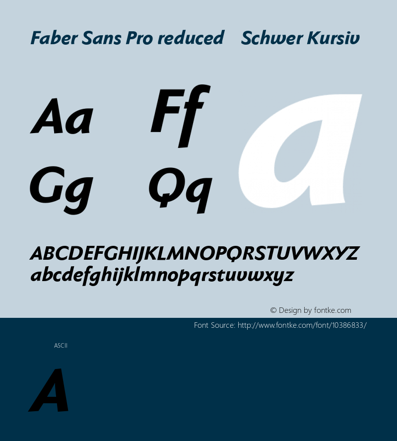 Faber Sans Pro reduced 86 Schwer Kursiv Version 4.013图片样张