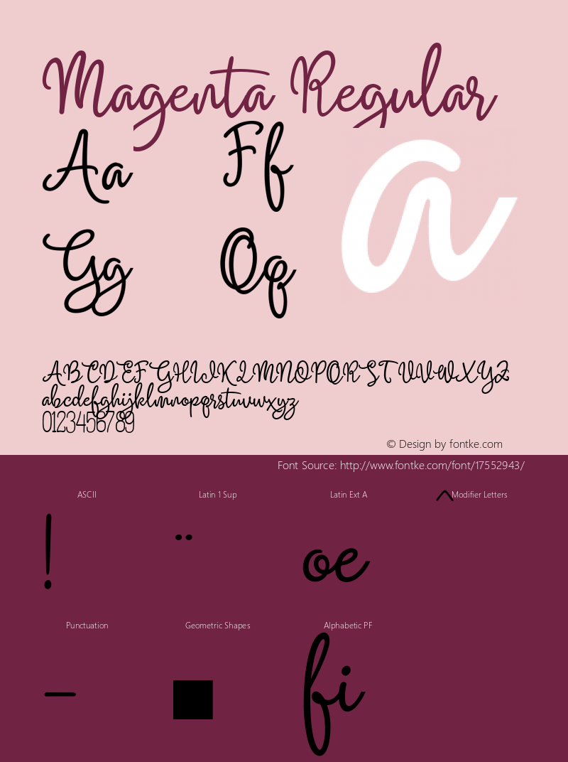 Magenta Regular Version 1.000图片样张