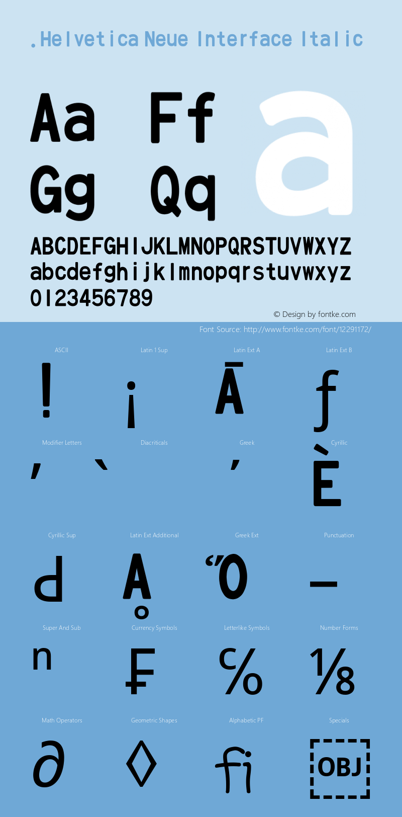 .Helvetica Neue Interface Italic 10.0d35e1图片样张