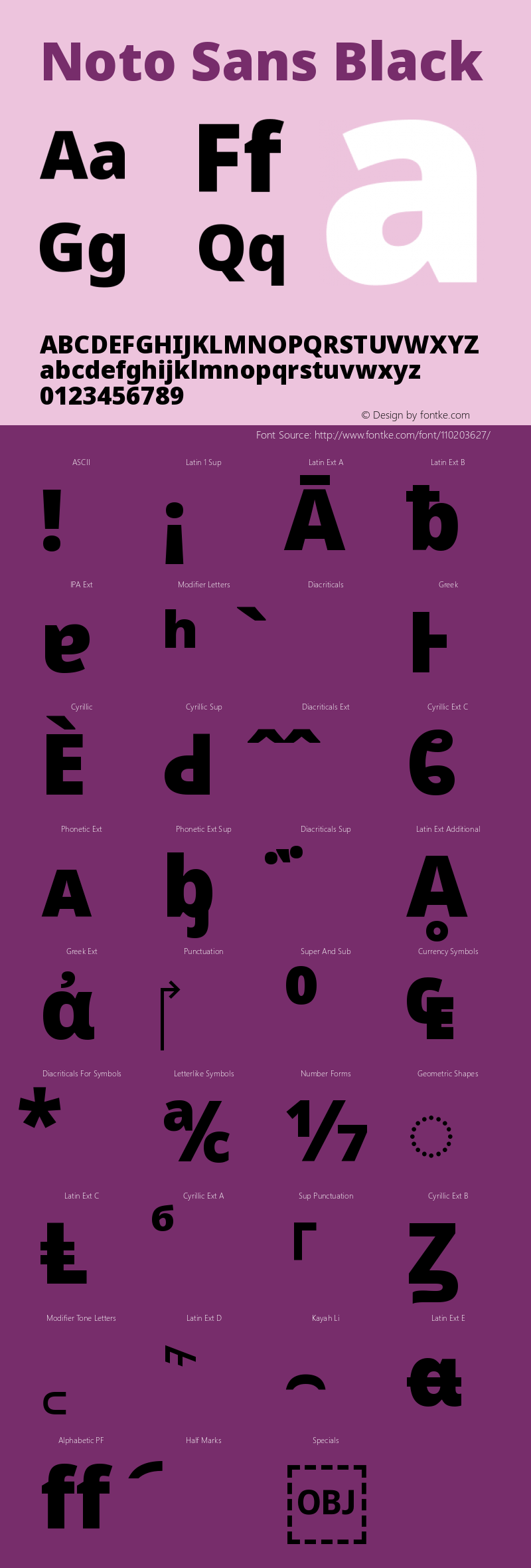 Noto Sans Black Version 2.003图片样张