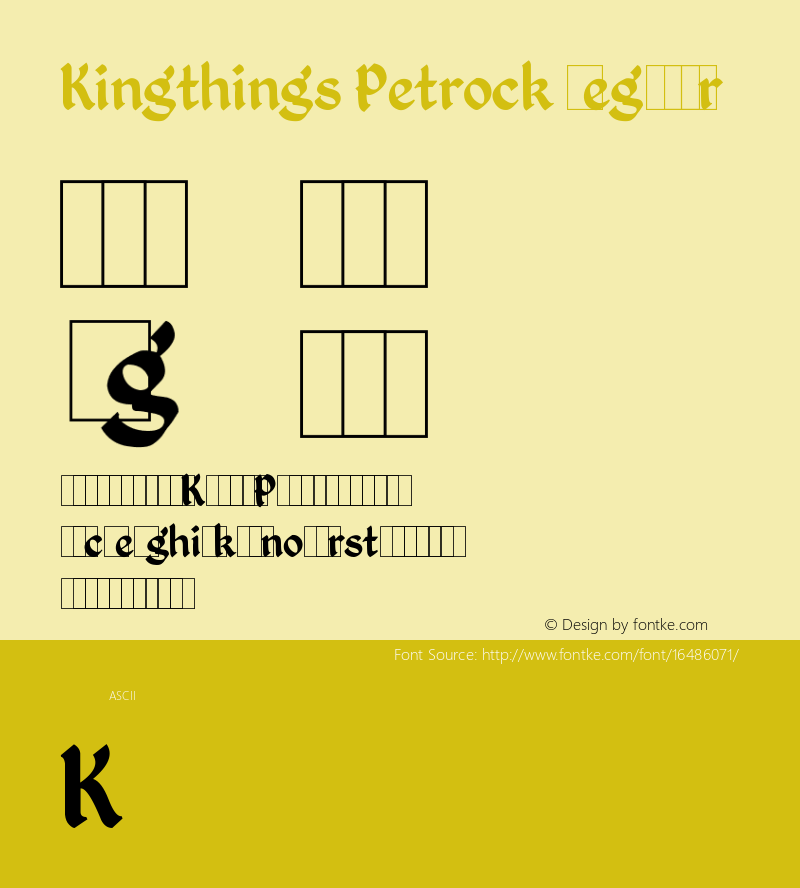 Kingthings Petrock Regular 2.0图片样张