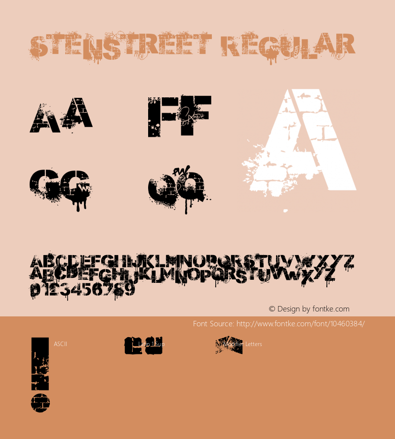 Stenstreet Regular Version 1.00 January 3, 2011, initial release图片样张