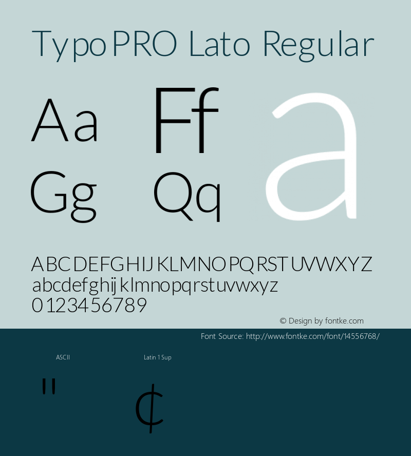 TypoPRO Lato Regular Version 1.105; Western+Polish opensource图片样张