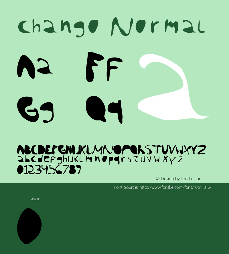 chango Normal Macromedia Fontographer 4.1.5 7/23/99图片样张