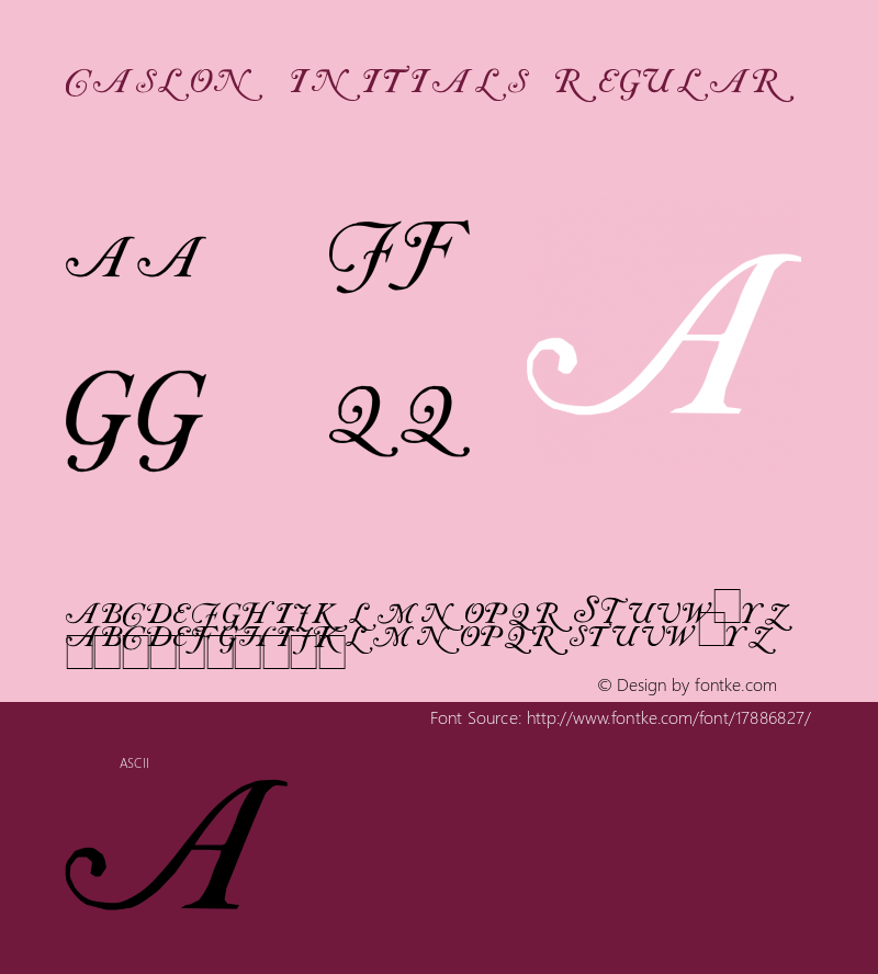 Caslon Initials Regular 001.003图片样张