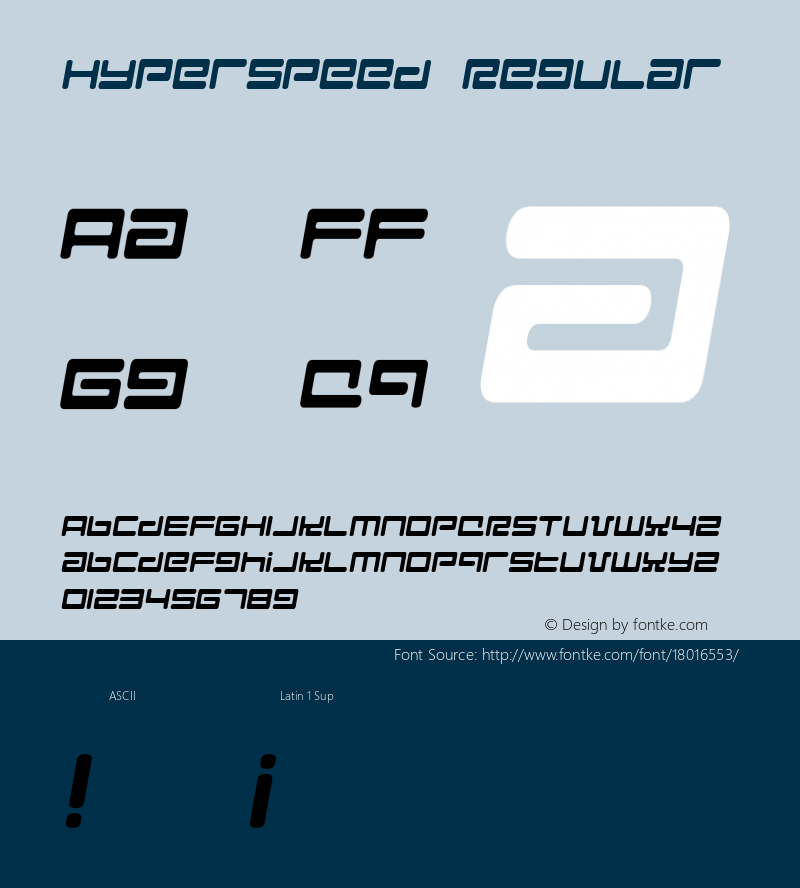Hyperspeed Regular Version 1.0; 2001图片样张