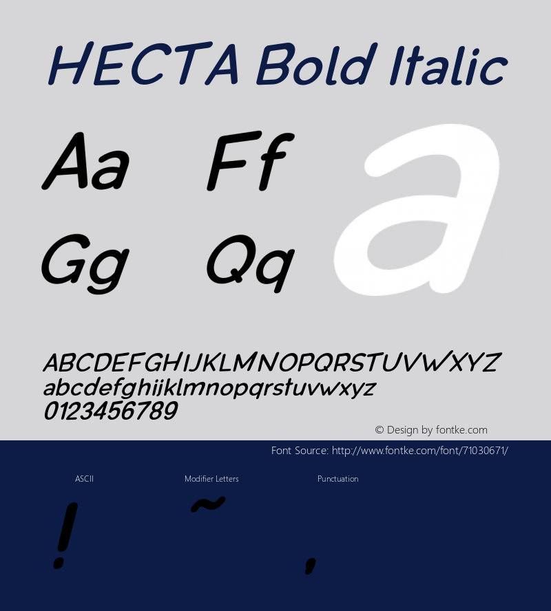 HECTA-BoldItalic Version 1.000图片样张