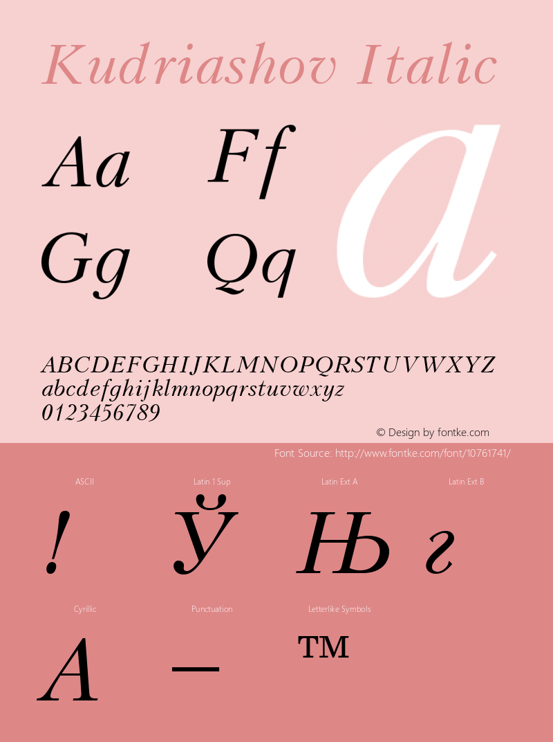 Kudriashov Italic 001.000图片样张