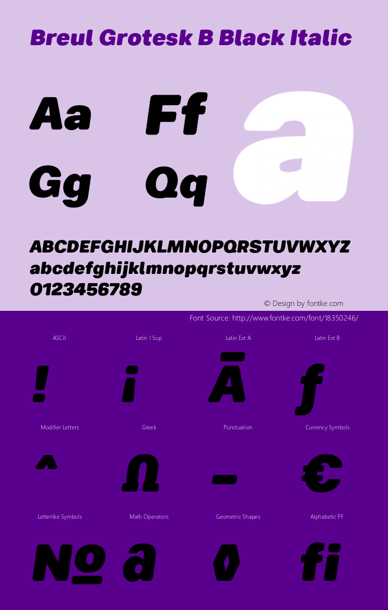 Breul Grotesk B Black Italic Version 1.000图片样张