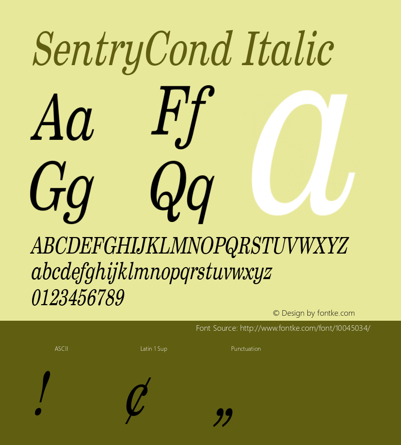 SentryCond Italic 001.001图片样张
