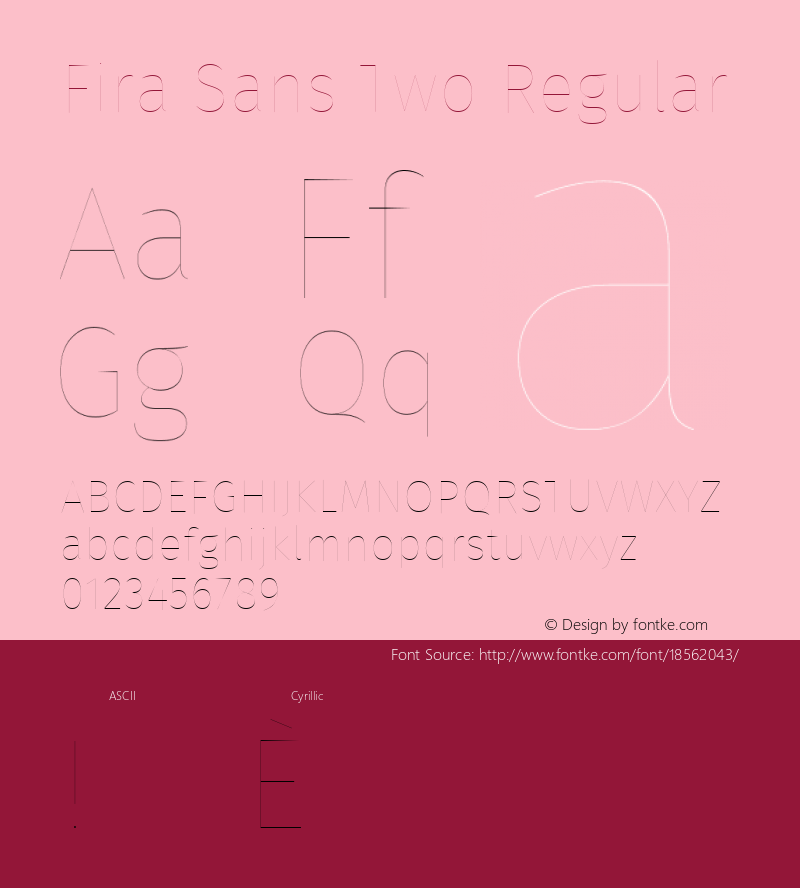 Fira Sans Two Regular Version 4.203;PS 004.203;hotconv 1.0.88;makeotf.lib2.5.64775; ttfautohint (v1.4.1)图片样张