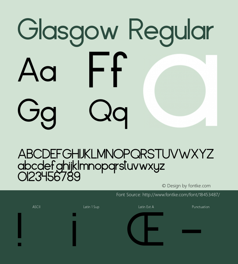 Glasgow Regular Version 1.000图片样张