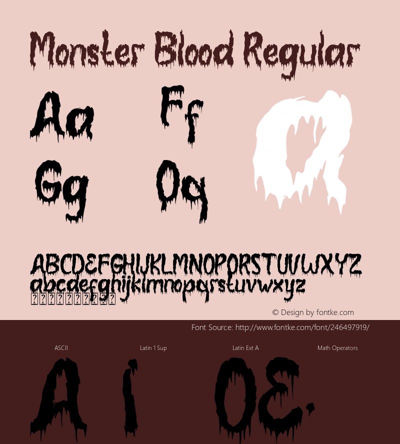Monster Blood Version 1.00;June 19, 2022;FontCreator 13.0.0.2683 64-bit图片样张