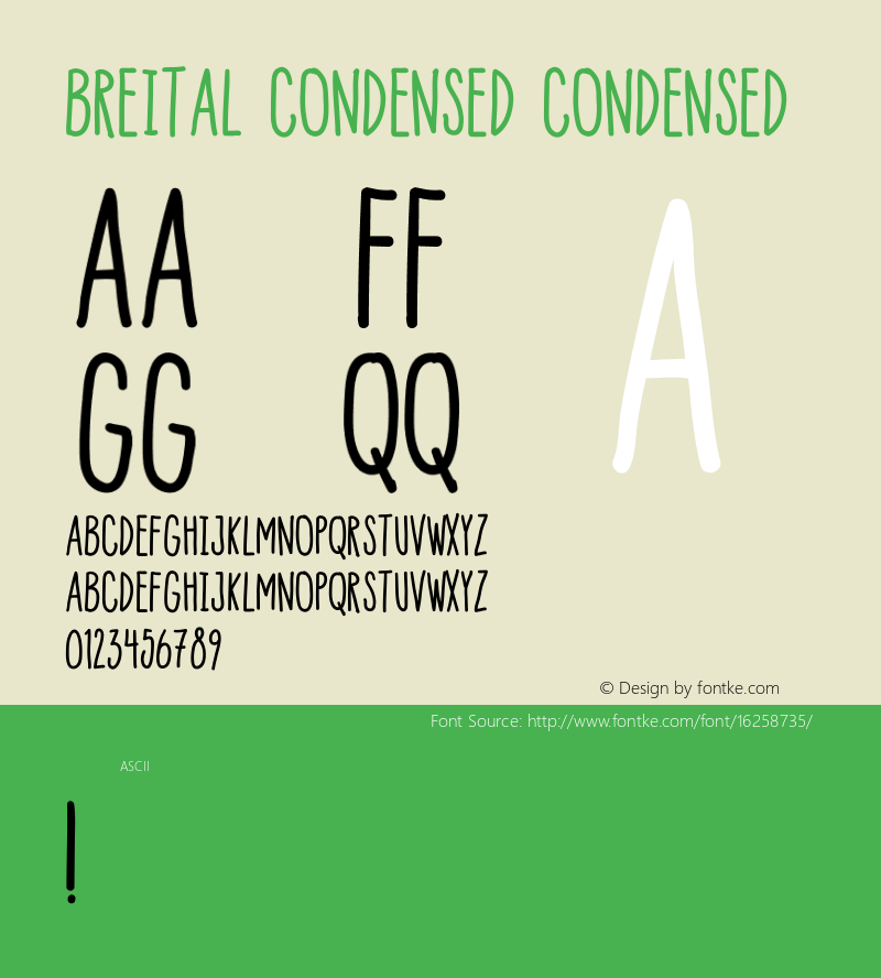 Breital Condensed Condensed Version 001.000图片样张