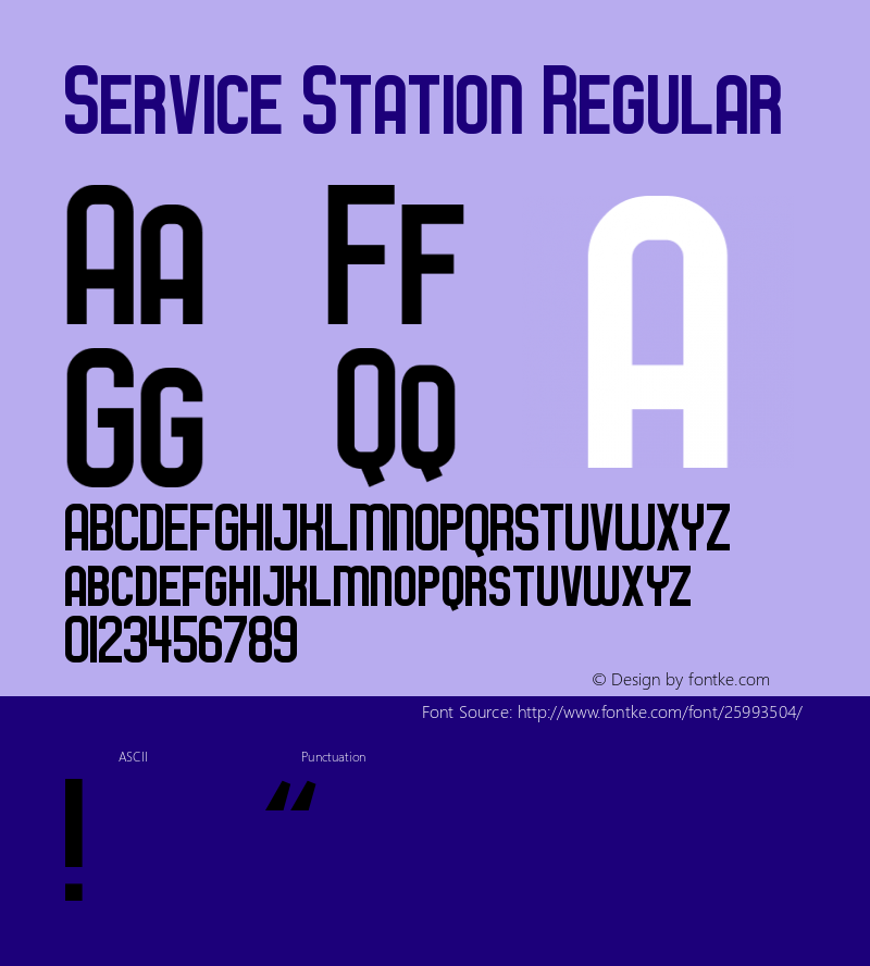 Service Station Regular Version 1.000;PS 001.000;hotconv 1.0.88;makeotf.lib2.5.64775图片样张