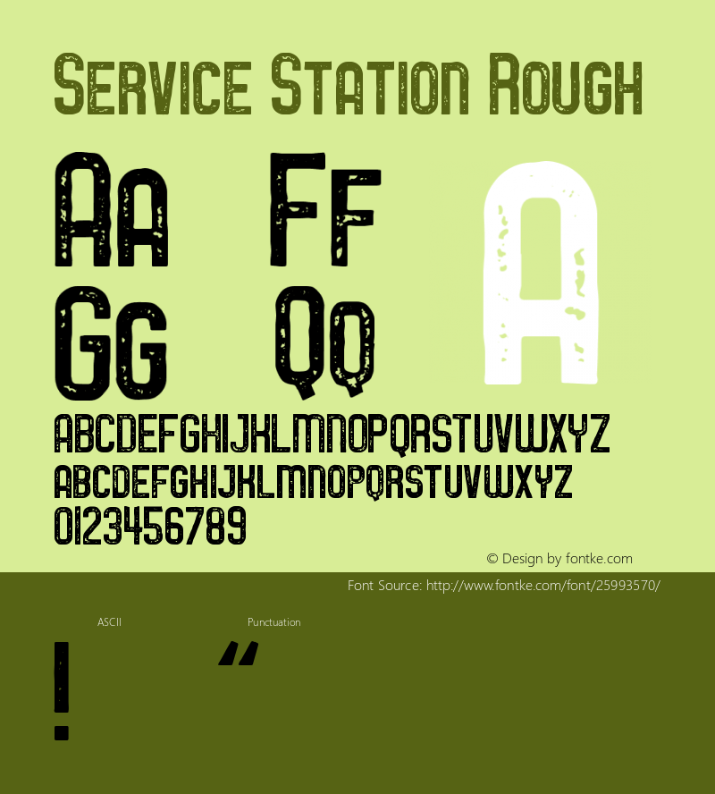 Service Station Rough Version 1.000;PS 001.000;hotconv 1.0.88;makeotf.lib2.5.64775图片样张
